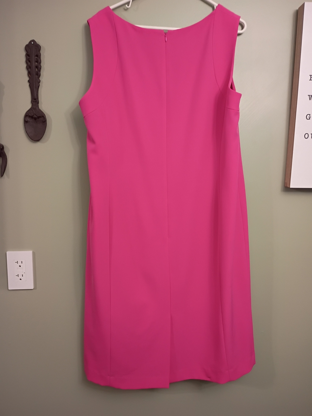 Kasper Hot Pink Sleeveless Shift Dress - Picture 2 of 4